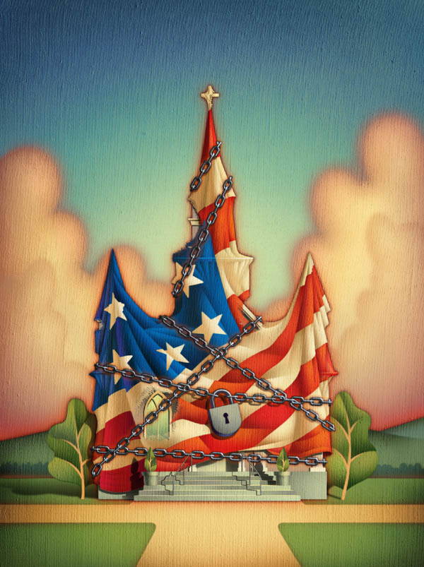 Conceptual-Religous Liberty Illustration