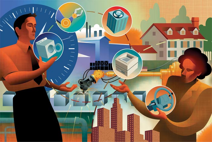 Corporate-Digital Signal Processing Illustration