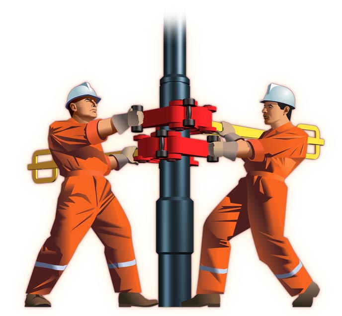 Corporate-Oilfield Workers Illustration