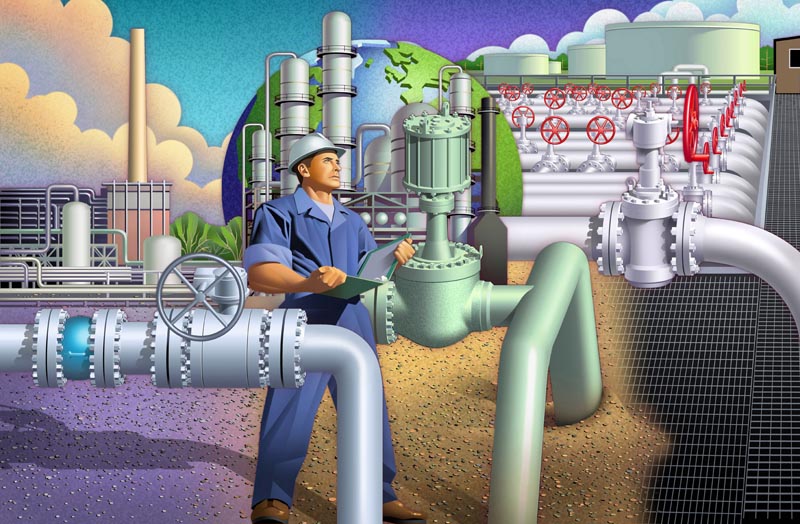 Corporate-Process Valves Illustration