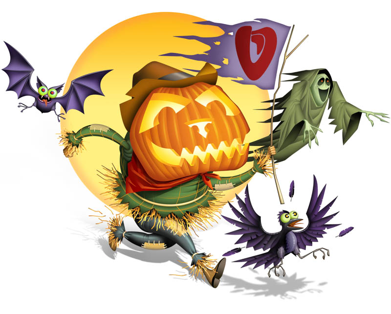 Humorous-Great Pumpkin Fun Run Illustration