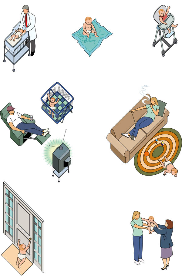 Icons-Neglected Baby Illustration