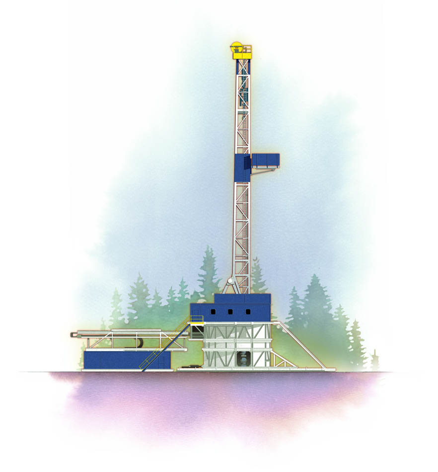 Technical-Land Rig Illustration