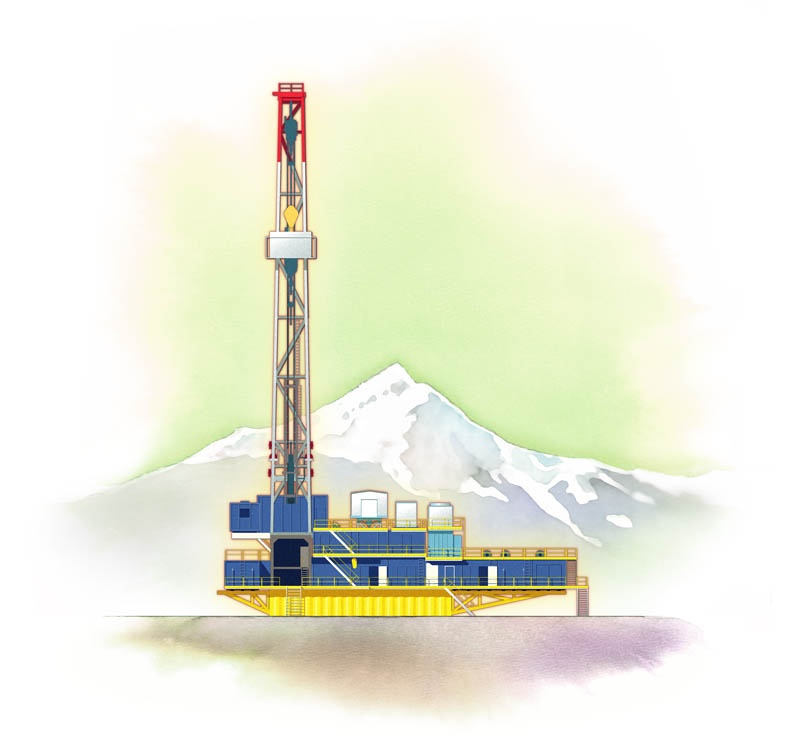 Technical-Land Rig Illustration