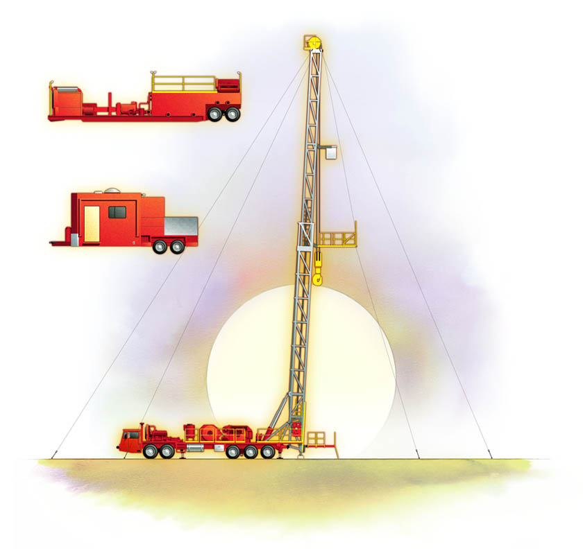 Technical-Workover Rig Illustration